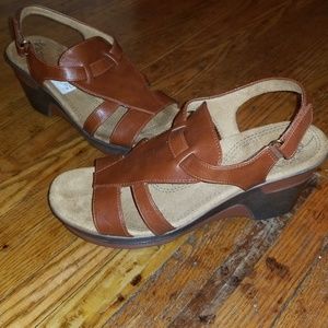 Brown wedge sandal